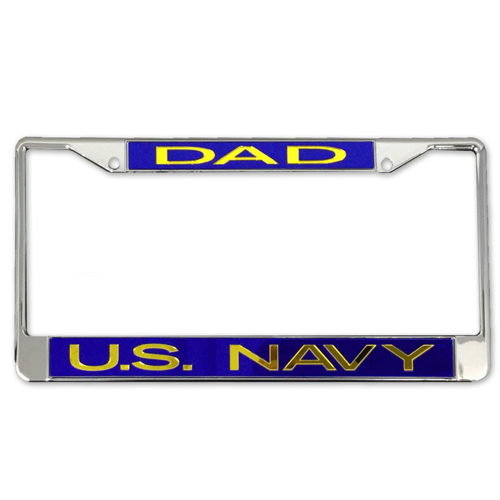 Navy Dad License Plate Frame