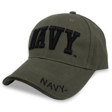 Load image into Gallery viewer, Navy Deluxe Low Profile Hat (OD Green)