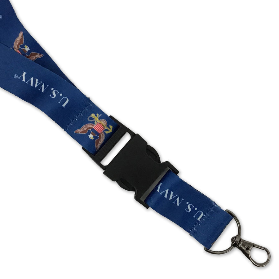 thumbnail image 2 of Trade Winds US Navy Emblem Blue Lanyard With Detachable Key Ring – Unisex 2 of 4