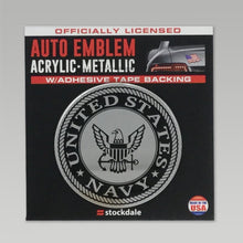 Load image into Gallery viewer, Navy Eagle Chrome Emblem