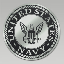 Load image into Gallery viewer, Navy Eagle Chrome Emblem
