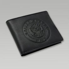 Load image into Gallery viewer, Navy Embossed Bifold Wallet
