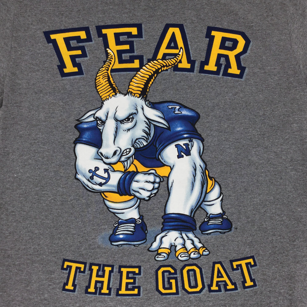 Navy Fear The Goat Football T-Shirt