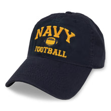 Load image into Gallery viewer, Navy Football Twill Hat (Navy)