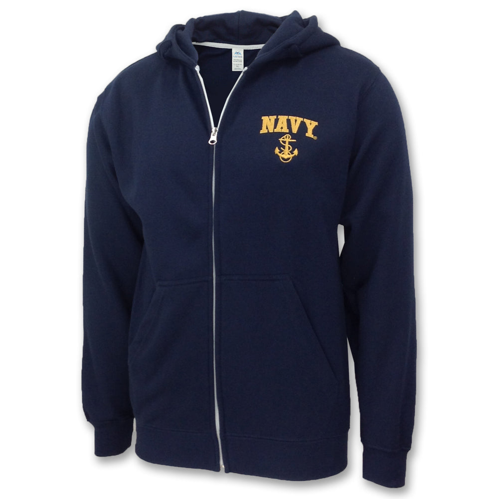 Navy Full Zip Hood (Navy)
