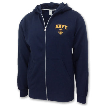 U.S. Navy Sweatshirts: Navy Full Zip Hoodie in Navy