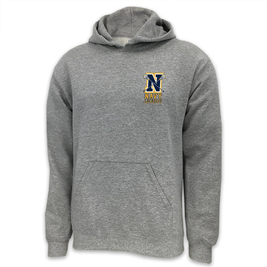 Navy Lacrosse Logo Hood