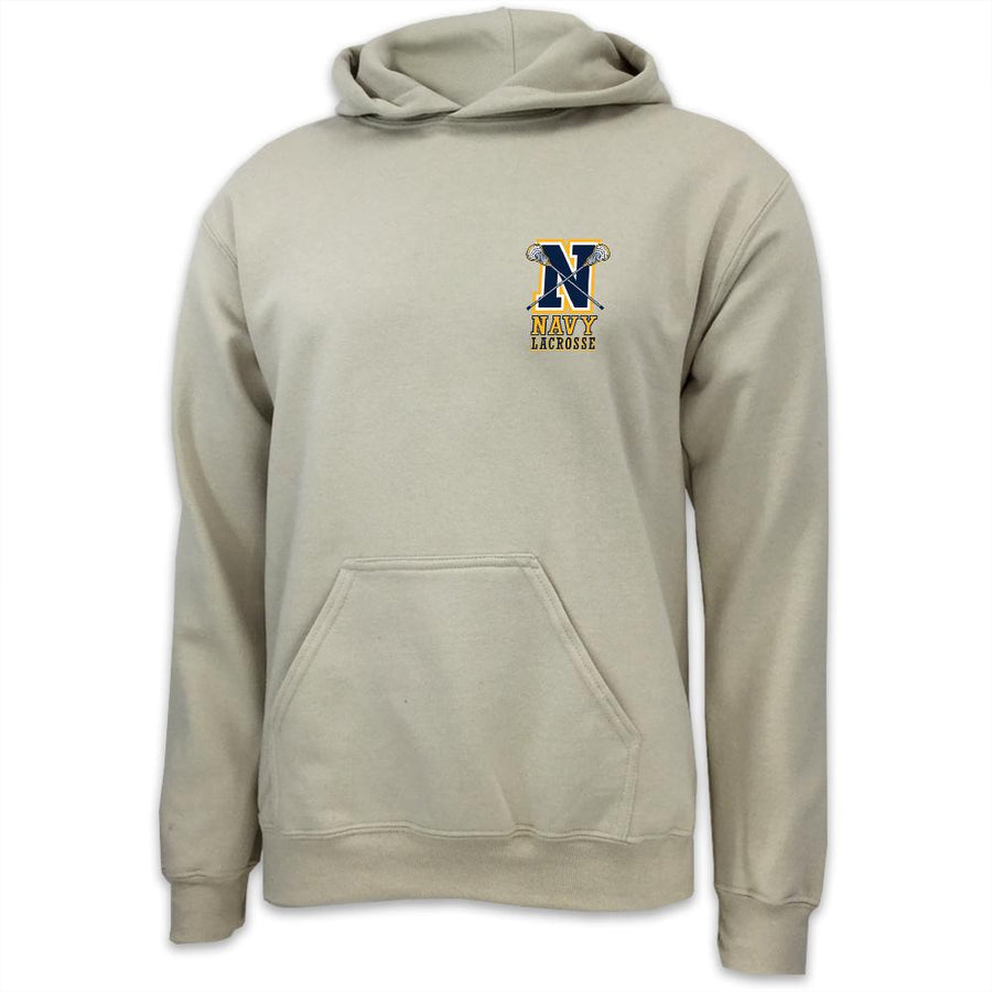 Navy Lacrosse Logo Hood