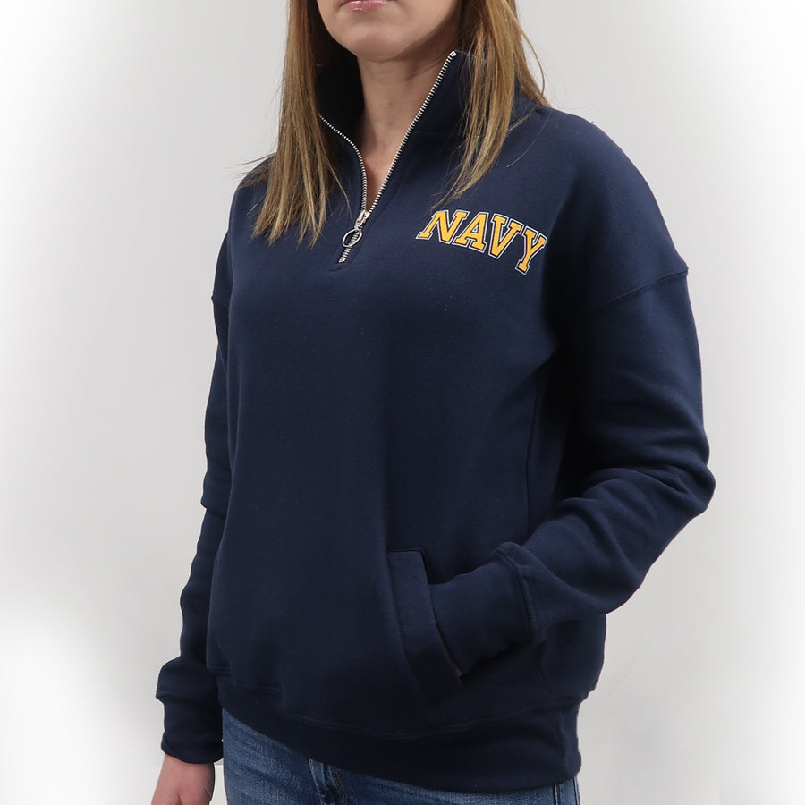 Navy Ladies Dakota Quarter Zip Pullover (Navy)