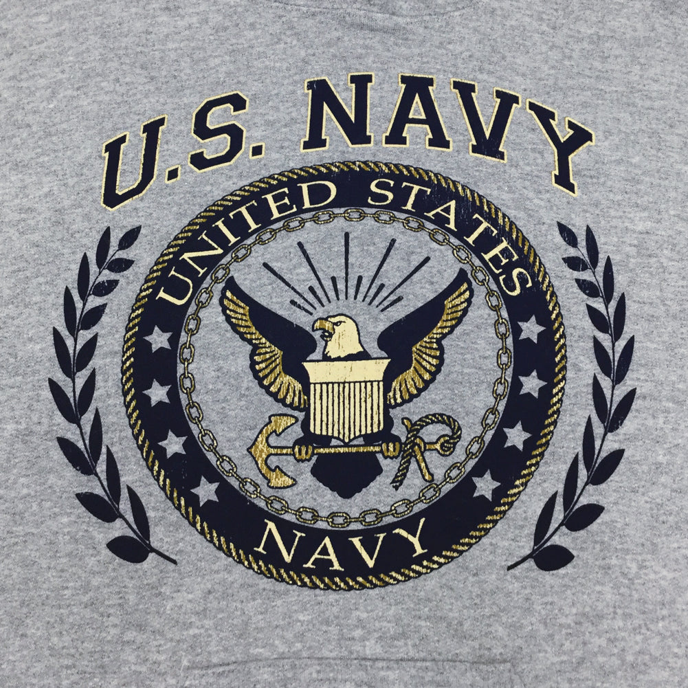 Navy Laurel Leaf Hooded Sweatshirt