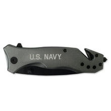 Load image into Gallery viewer, Navy Lock Back Knife (Grey)