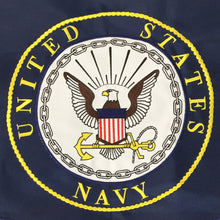 Load image into Gallery viewer, Navy Logo 2 Sided Embroidered Flag (2&#39;X3&#39;)
