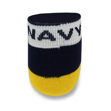 Load image into Gallery viewer, Navy Low Cut Stripe Socks