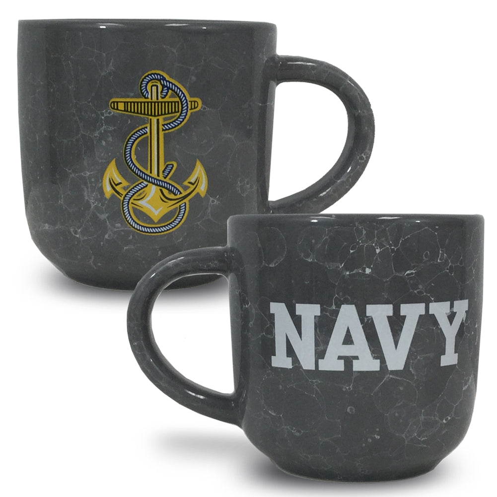 MOM Etched Ceramic Coffee Mug - NAVY – Southern Exchange Company