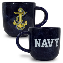 Load image into Gallery viewer, Navy Marbled 17 oz Mug (Navy)