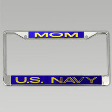 Load image into Gallery viewer, Navy Mom License Plate Frame