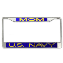 Load image into Gallery viewer, Navy Mom License Plate Frame
