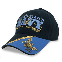 Load image into Gallery viewer, Navy Own The Seas Hat