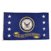 Load image into Gallery viewer, Navy Served With Pride Flag (3&#39;X5&#39;)