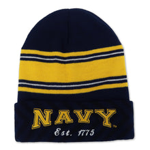 Load image into Gallery viewer, Navy Striped Watch Cap (Navy)