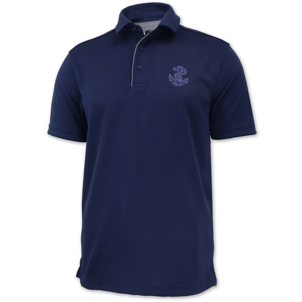 Navy Tonal Anchor Under Armour Tech Polo (Navy)