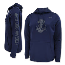 Load image into Gallery viewer, Navy Under Armour Anchors Aweigh Armour Fleece Hood (Navy)