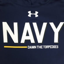 Load image into Gallery viewer, Navy Under Armour Damn The Torpedoes Ship Hood (Navy)