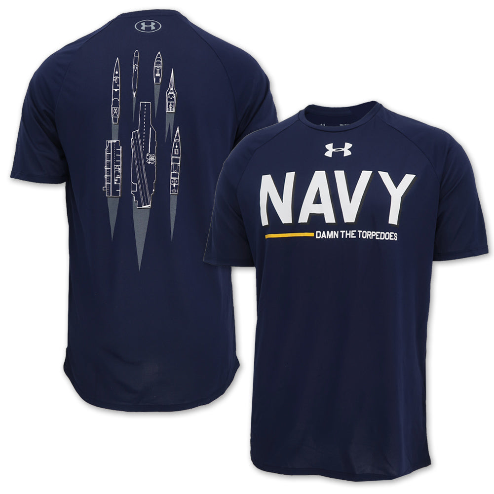 Verzamelen inval lichten Navy Under Armour Rivalry Ship T-Shirt