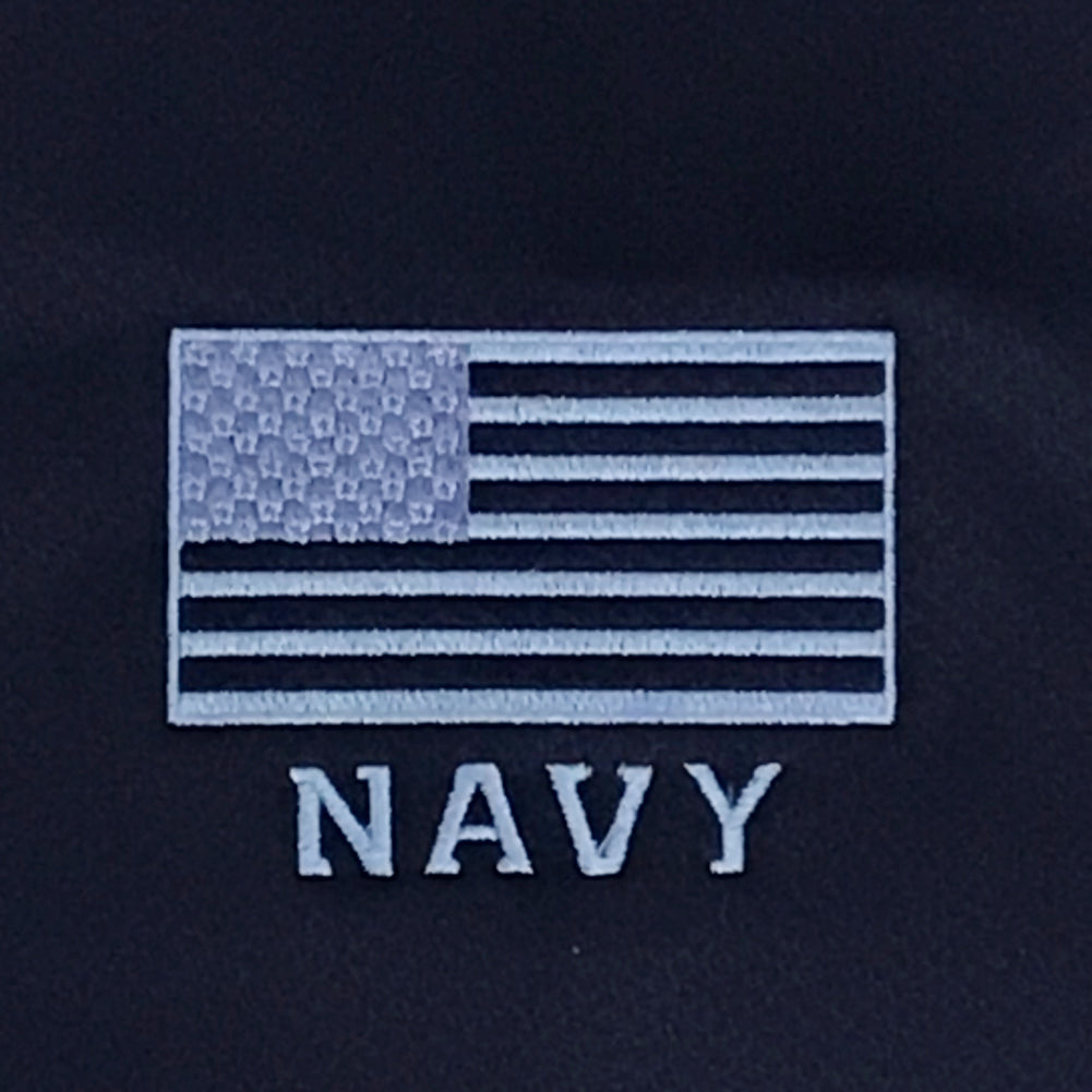 Navy Under Armour Tonal Flag Performance Polo (Navy)