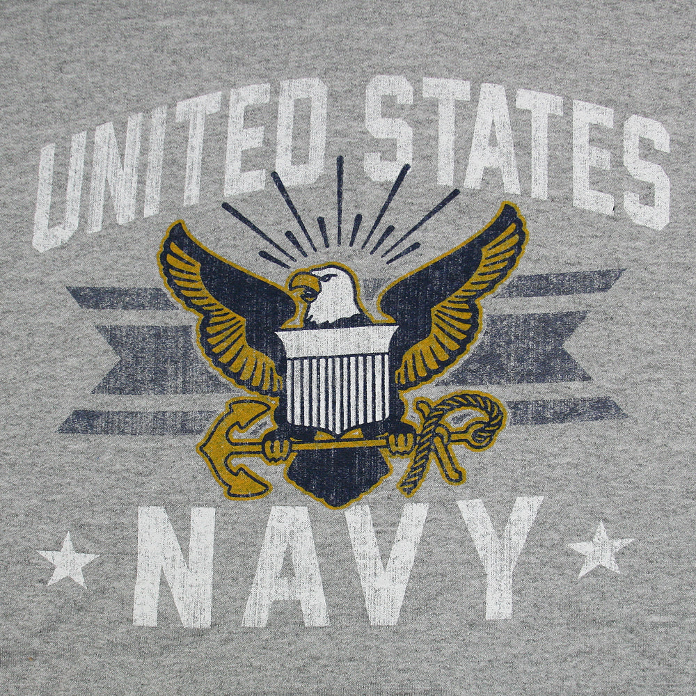 Navy Retired PT Crewneck Sweatshirt - Gray Military Style Sweatshirt With Black Logo, Medium - View #4