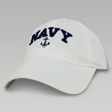 Load image into Gallery viewer, Navy Womens Anchor Hat (White)