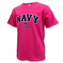 Load image into Gallery viewer, Navy Youth Arch Anchor T (Pink)