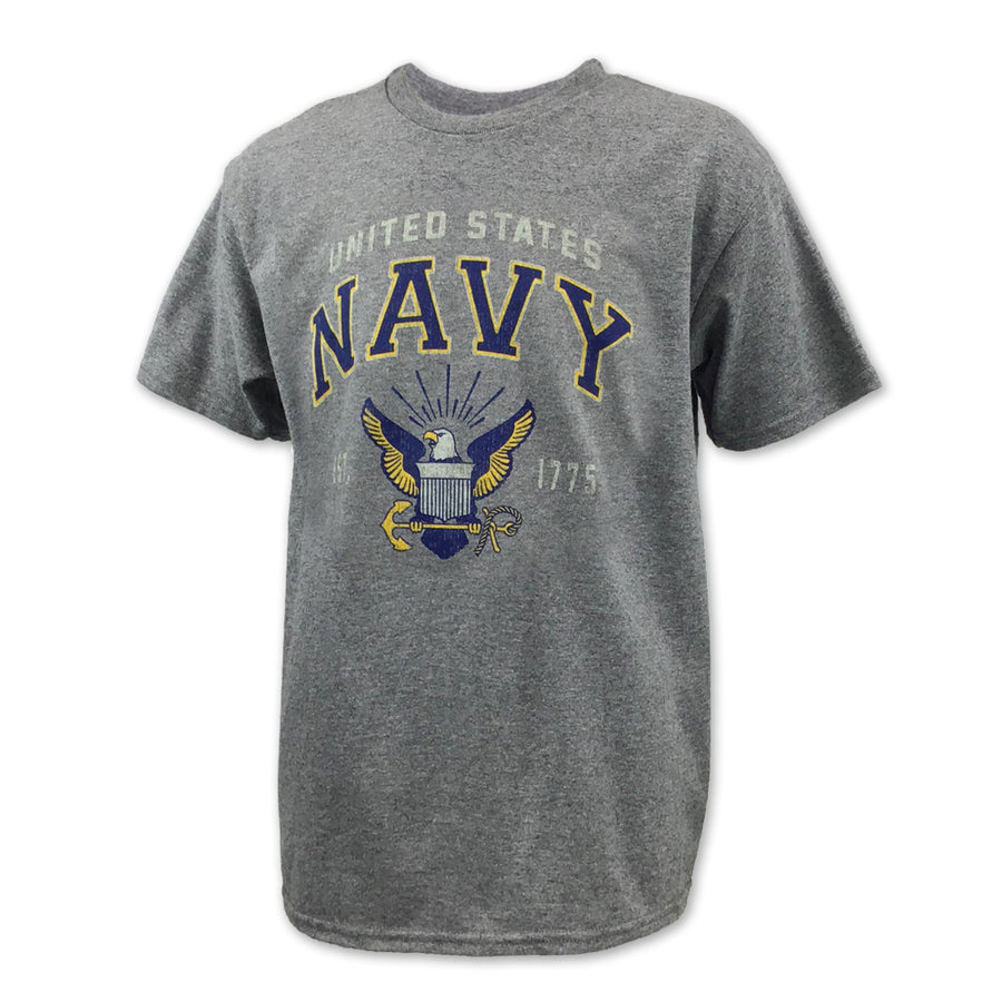 Navy Youth Eagle Est. 1775 T-Shirt (Grey)