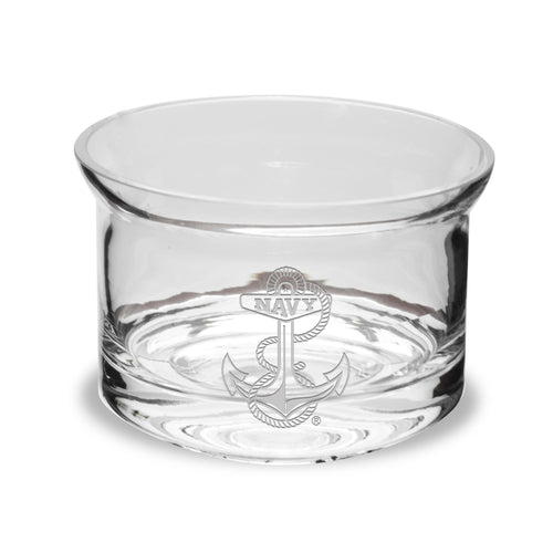 Navy Anchor Flair Sided Candy Bowl*