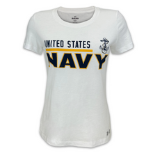 Load image into Gallery viewer, United States Navy Ladies Under Armour T-Shirt (White)