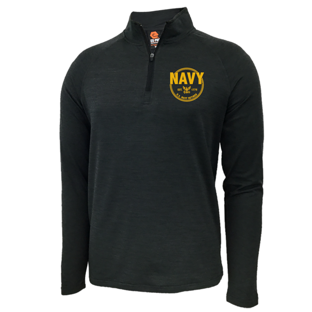 Navy Retired Performance 1/4 Zip (Charcoal)