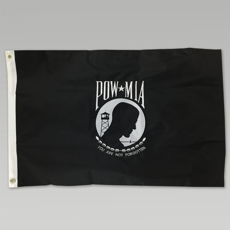 POW MIA 2 Sided Embroidered Flag (2'X3')