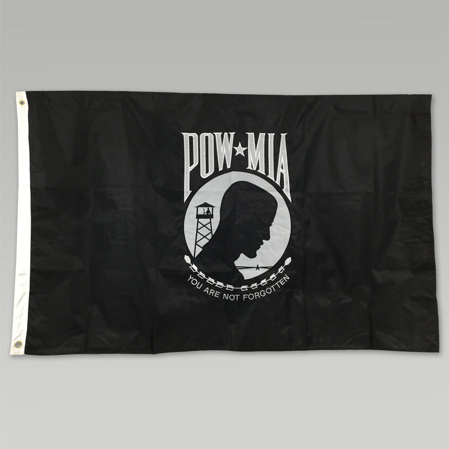 POW MIA 2 Sided Embroidered Flag (3'X5)