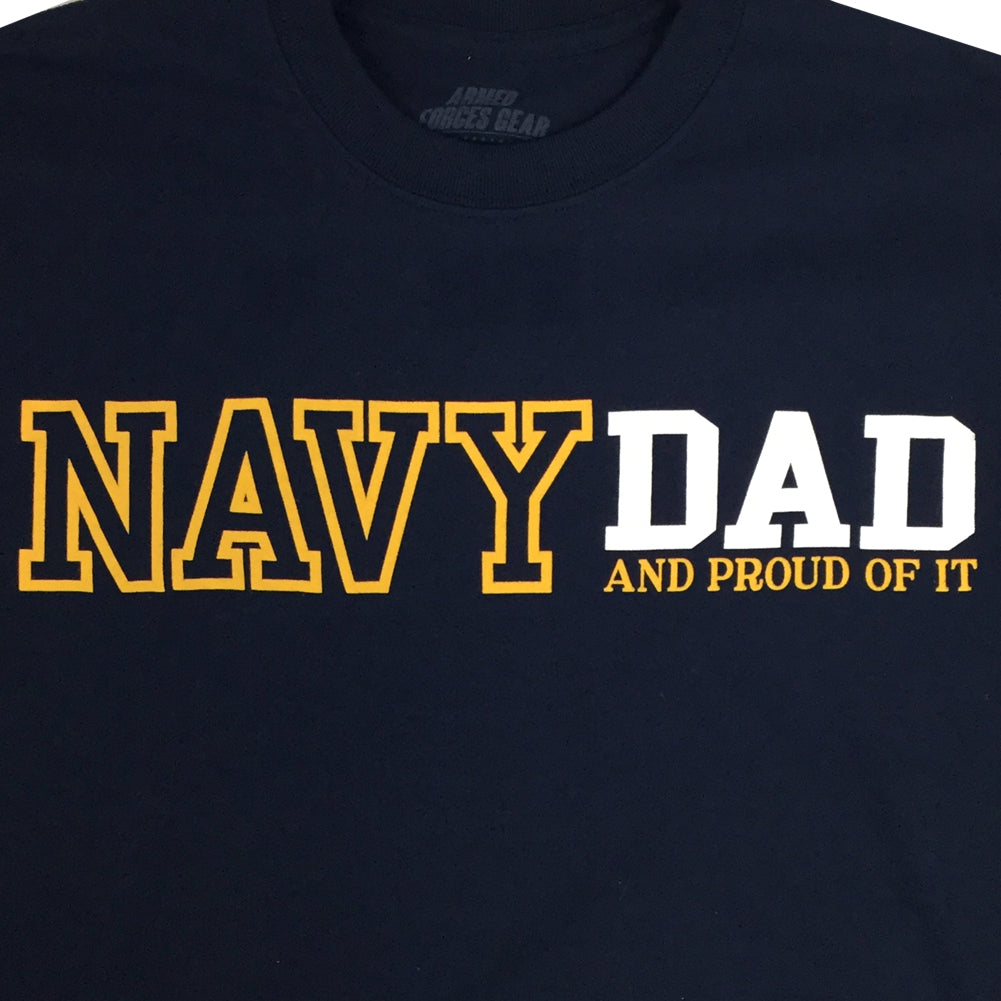 Grunt Style Rad Dad T-Shirt – Navy Blue, Men's Short Sleeve, 100% Cotton