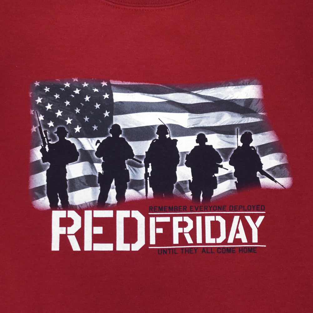 RED Friday USA Flag Crewneck (Cardinal)