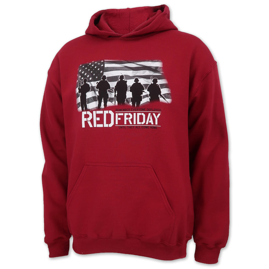 RED Friday USA Flag Hood (Cardinal)