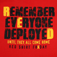 Load image into Gallery viewer, Remember Everyone Deployed T-Shirt (Red)
