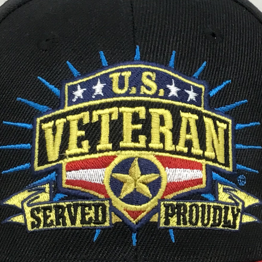 U.S. Veteran Served Proudly Hat (Black)