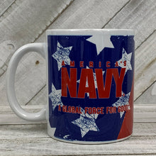 Load image into Gallery viewer, UNITED STATES NAVY DISTRESSED CERAMIC MUG