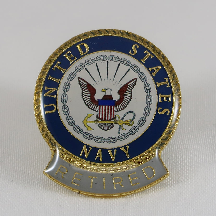 United States Navy Retired Lapel Pin