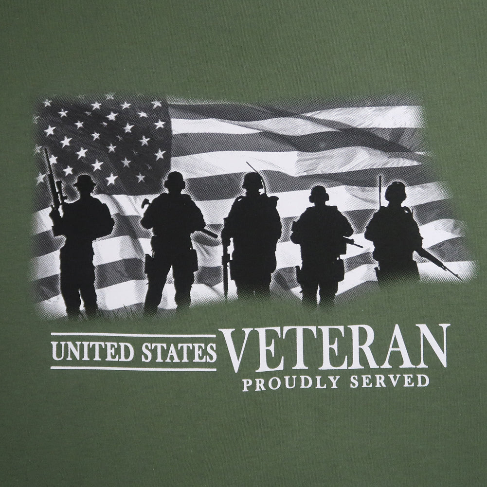 United States Veteran Proudly Served T-Shirt (OD Green)