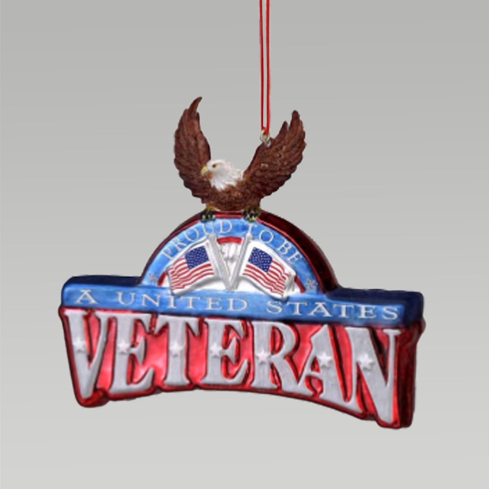 US Veteran With Eagle Ornament