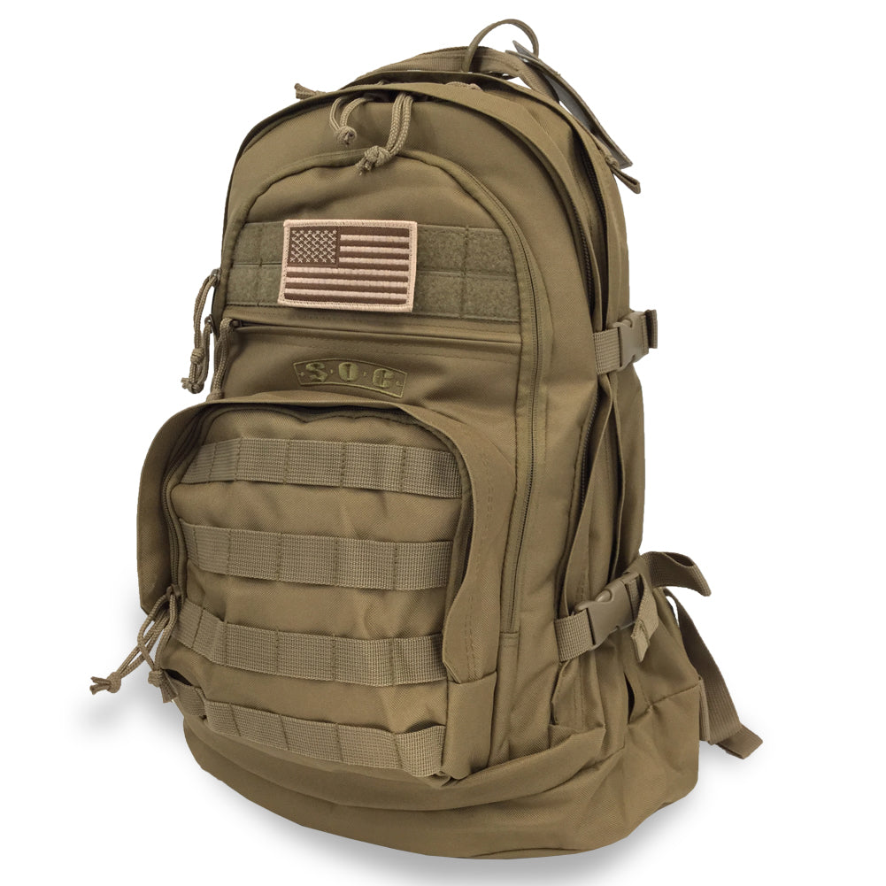 USA Flag S.O.C. 3 Day Pass Bag (Coyote Brown)