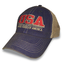 Load image into Gallery viewer, USA OLD FAVORITE TRUCKER HAT (BLUE) 4