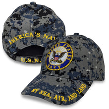 Load image into Gallery viewer, USN Logo Camo Hat